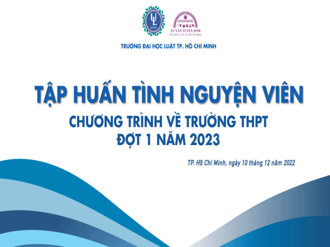 Buổi Tập huấn TNV Chương trình Về trường THPT đợt 1 năm 2023 