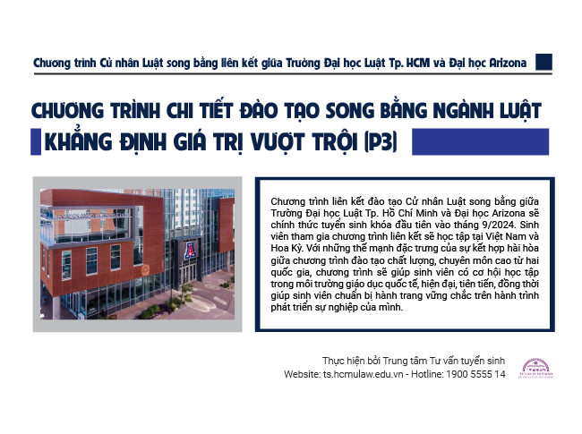 Chương trình chi tiết đào tạo song bằng ngành Luật - Khẳng định giá trị vượt trội (P3)