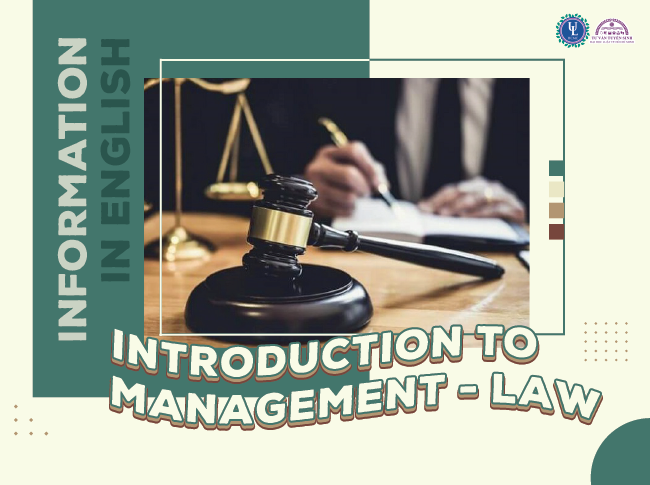 Information in English - Introduction to Management - Law 